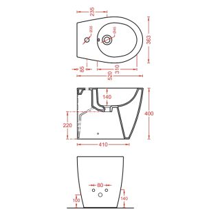 Биде Artceram STEP STB002 01 00 bi белое